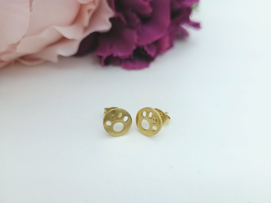 Pfoten Edelstahl Ohrstecker